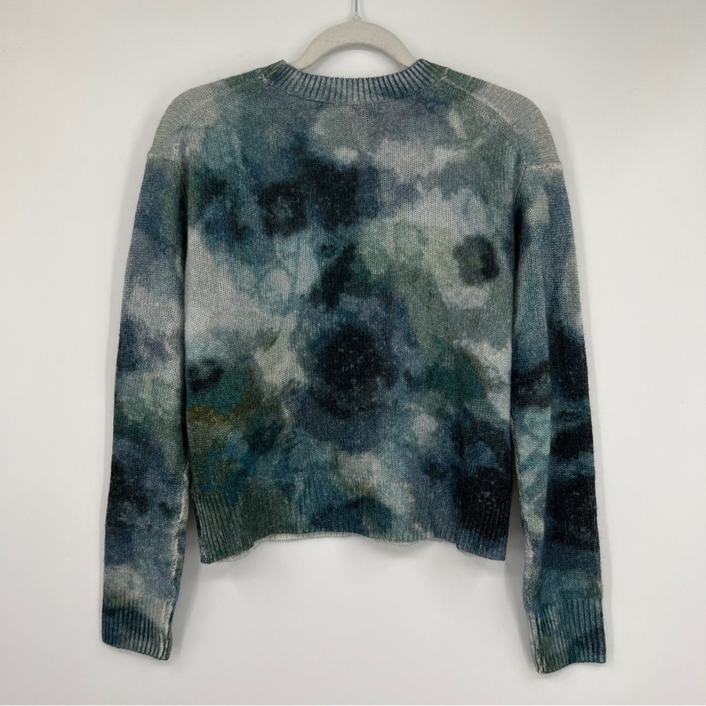 360 Cashmere Jade Watercolor Abstract Roundneck Long Sleeves Sweater - A… - Picture 6 of 14